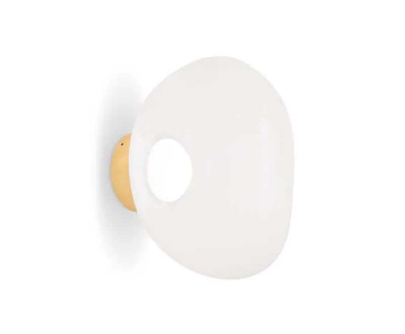 Online Melt Surface mini væglampe / loftlampe, opal/guld Hvide Lamper|Entre Lamper