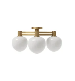 Best Memoir 3 loftlampe 120, messing/opal Messinglamper|Hvide Lamper