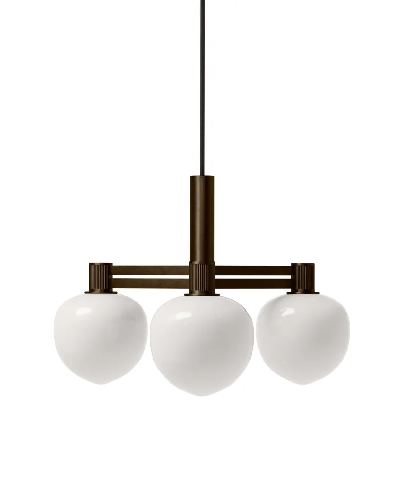 Discount Memoir 3 lysekrone 120, bronze/opal Hvide Lamper|Glas Lamper