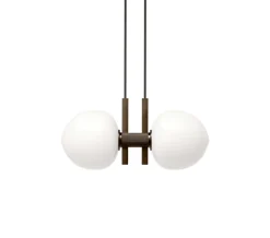 Online Memoir 2 pendel 120, bronze/opal Hvide Lamper|Glas Lamper
