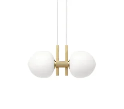 Outlet Memoir 2 pendel 120, messing/opal Messinglamper|Hvide Lamper
