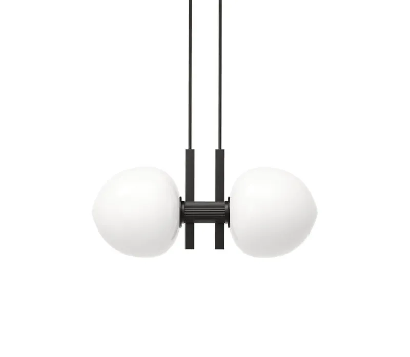 Clearance Memoir 2 pendel 120, sort/opal Hvide Lamper|Glas Lamper