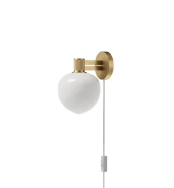 Memoir væglampe 120, messing/opal Messinglamper|Hvide Lamper
