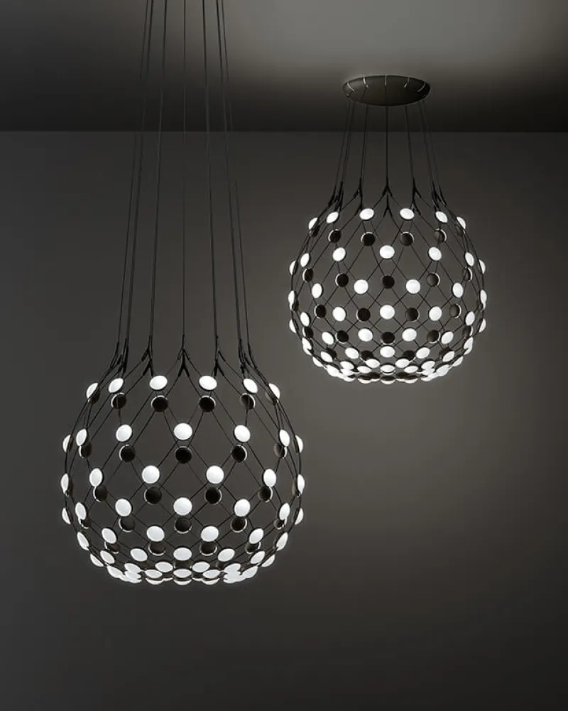 Online Mesh pendel Ø100 / 1 m ledning, sort Stue Lamper|Spisebordslamper