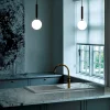 Hot Miira 1 pendel, grå/opal Glas Lamper|Lamper Til Sofabord