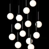 Clearance Miira 13 pendel, grå/opal Glas Lamper|Klyngependel