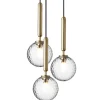 Online Miira 3 pendel, messing/klar Messinglamper|Glas Lamper