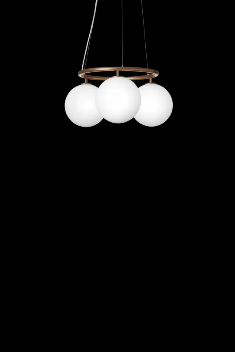 Sale Miira Circular 3, opal/mørk bronze Glas Lamper|Spisebordslamper