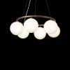 Miira Circular 6, opal/mørk bronze Glas Lamper|Spisebordslamper