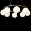 New Miira Circular 8, opal/mørk bronze Glas Lamper|Moderne Lysekrone