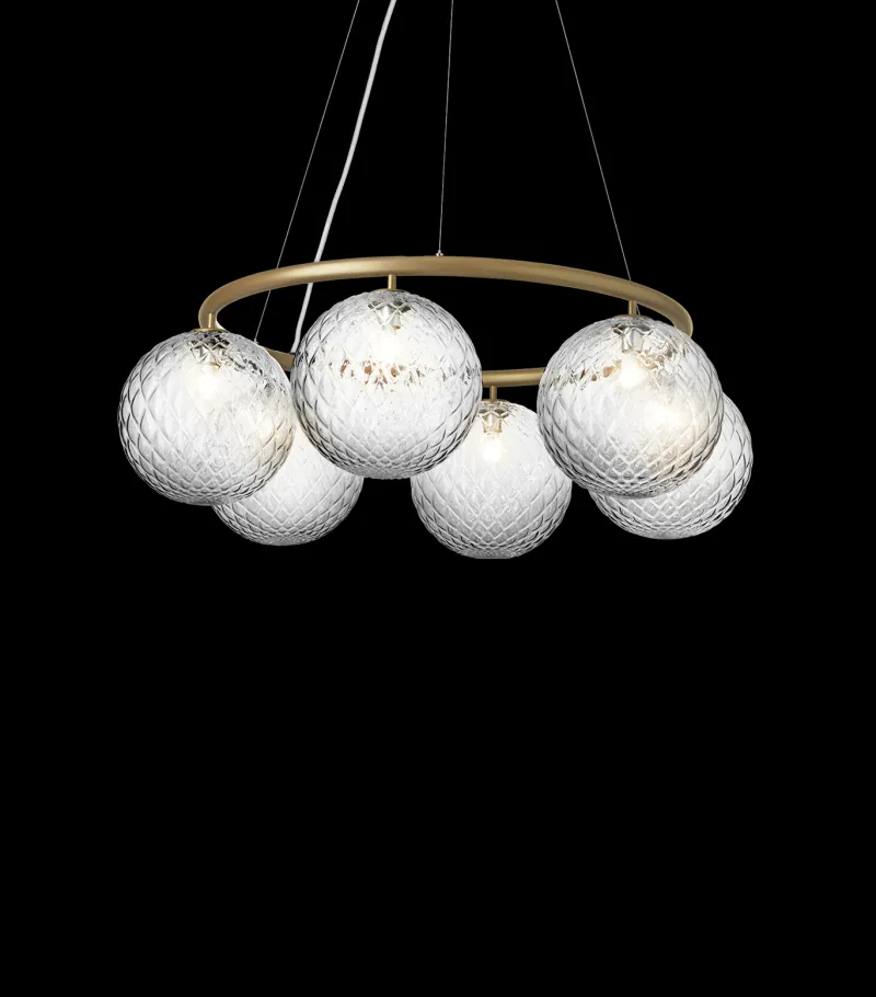 Sale Miira Circular 6, optic/messing Messinglamper|Glas Lamper