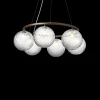 Hot Miira Circular 6, optic/mørk bronze Glas Lamper|Moderne Lysekrone