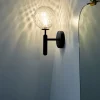Miira væglampe, grå/klar Glas Lamper|Spejllampe