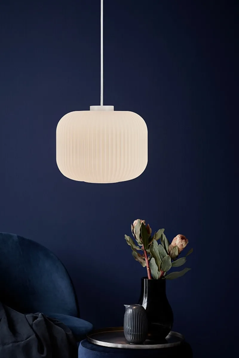 Discount Milford 30 pendel, opal glas Glas Lamper|Spisebordslamper