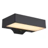 Discount Monay Square Solar væglampe m/solcelle, sort Sorte Væglamper|Solcellelamper
