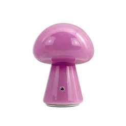 Discount Morkel Mushroom batterilampe / bordlampe, lilla Glas Lamper|Transportable Lamper