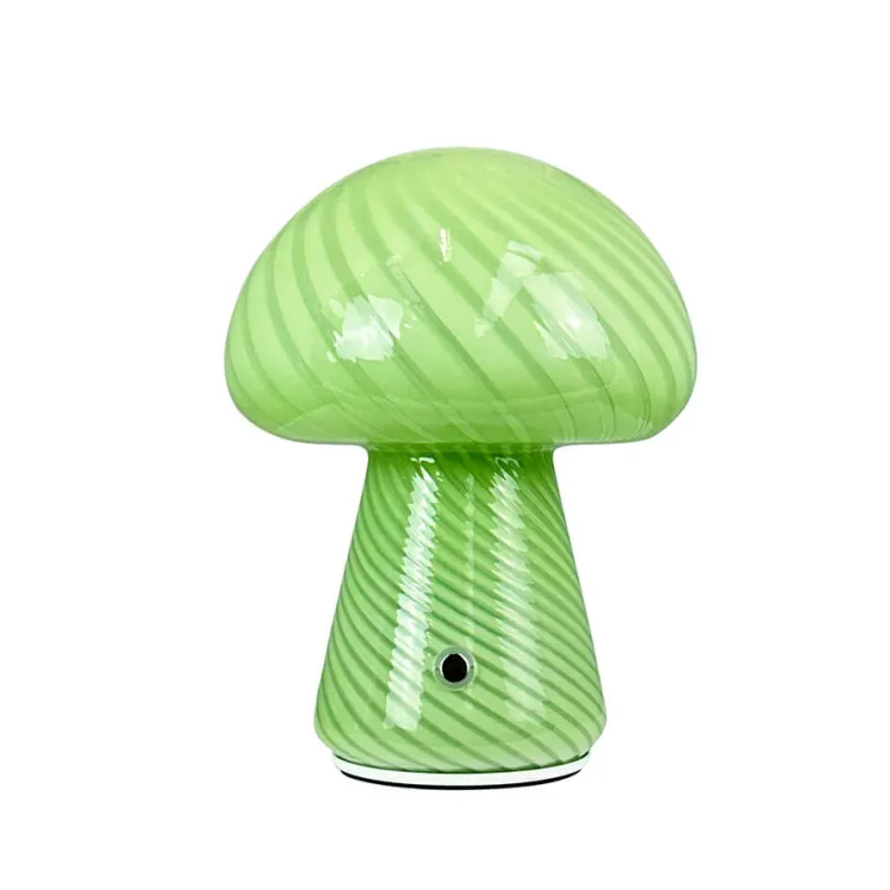 Discount Morkel Mushroom batterilampe / bordlampe, grøn Glas Lamper|Transportable Lamper