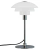 Clearance Morph D21 bordlampe, opal/krom Hvide Lamper|Glas Lamper