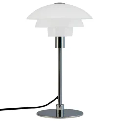 Clearance Morph D21 bordlampe, opal/krom Hvide Lamper|Glas Lamper