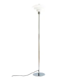 Clearance Morph gulvlampe, opal/krom Hvide Lamper|Glas Lamper