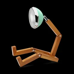 New Mr. Wattson bordlampe, Tiffany grøn Børn Lamper I Træ|Lamper Til Reol