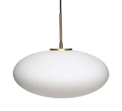 New Muse pendel ellipse, hvid Messinglamper|Hvide Lamper