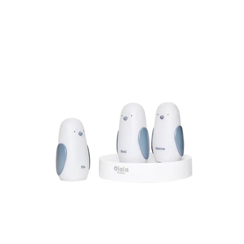 Clearance Natlampe Trio pingvin, hvid Børn Transportable Lamper|Natlampe