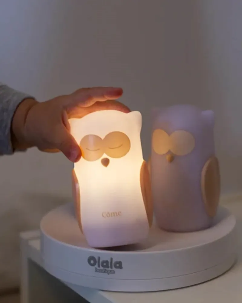 Sale Natlampe Trio Ugle, hvid Børn Transportable Lamper|Natlampe