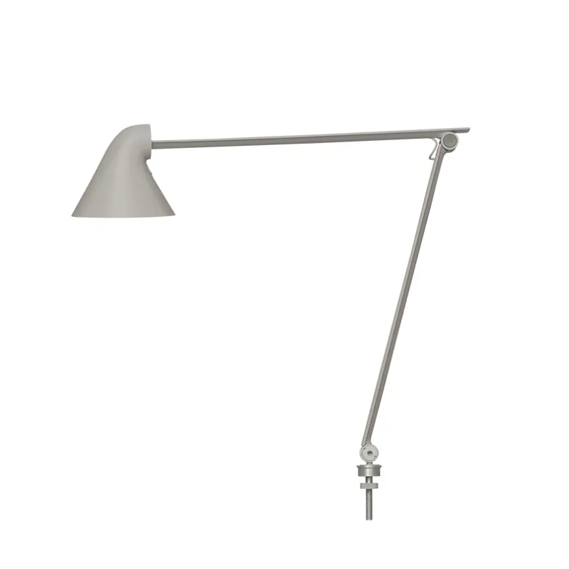 Clearance NJP bordlampe m/Ø10 pind, lys alu grå Skrivebordslamper|Arkitektlamper