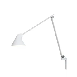 Outlet NJP væglampe m/lang arm, hvid Hvide Lamper|Arkitektlamper