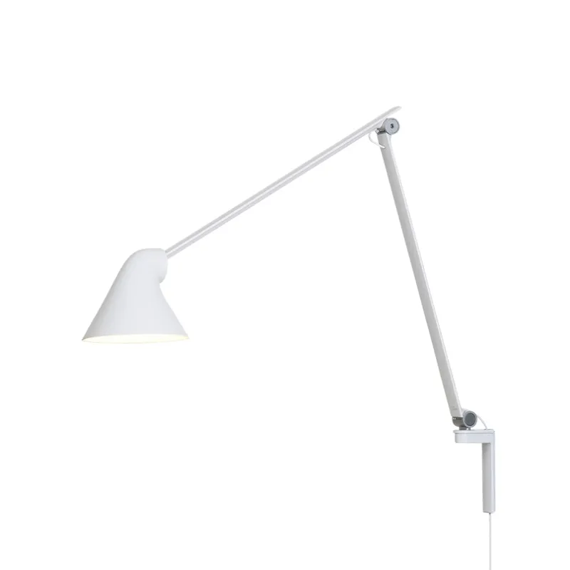 Outlet NJP væglampe m/lang arm, hvid Hvide Lamper|Arkitektlamper