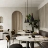 Sale Nori 18 pendel, sort Lamper I Træ|Spisebordslamper
