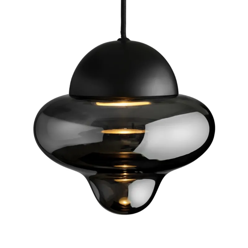 Sale Nutty pendel, smoke/sort Glas Lamper|Spisebordslamper