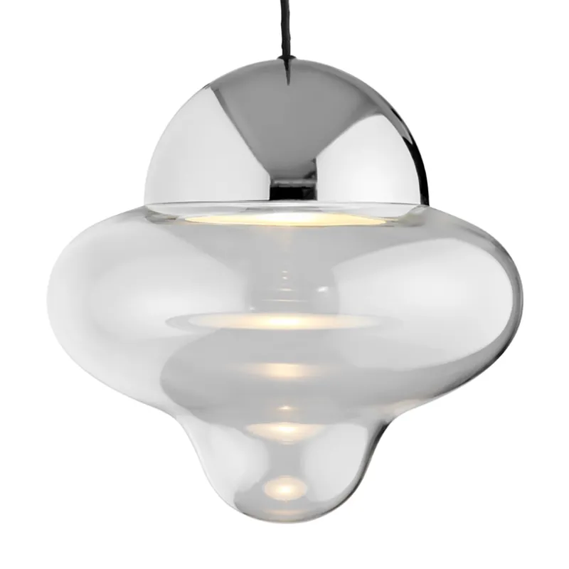 Clearance Nutty XL pendel, klar/krom Krom Lamper|Glas Lamper