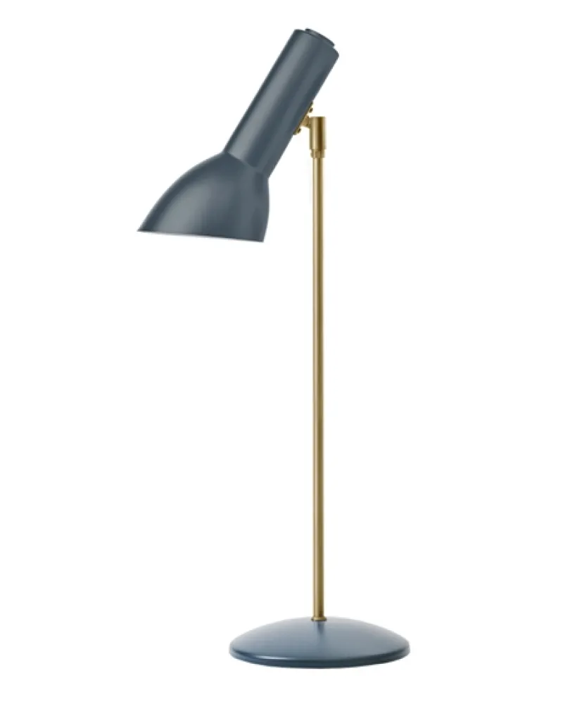 Sale Oblique Bordlampe Messing, petroleumsblå Læselamper|Stue Lamper
