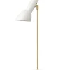 Hot Oblique Bordlampe Messing, Hvid mat Hvide Lamper|Læselamper