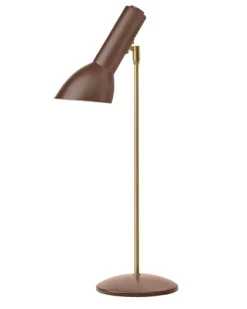 New Oblique Bordlampe Messing, teglrød Læselamper|Stue Lamper