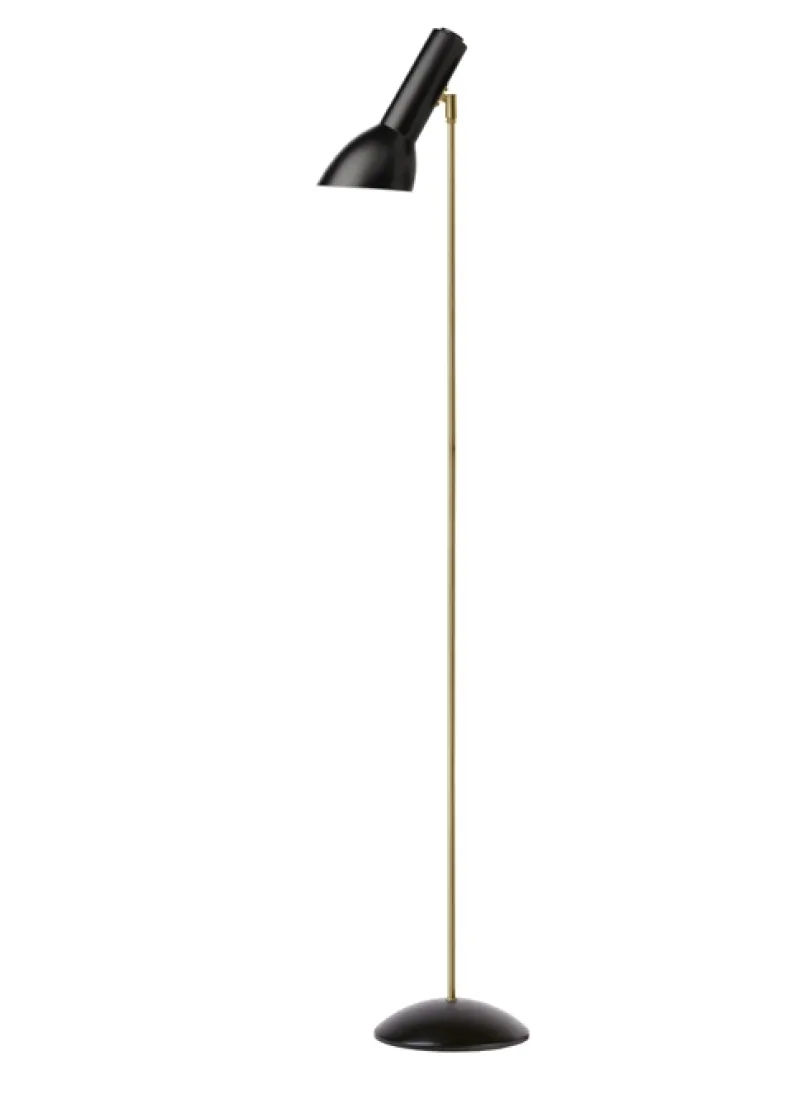 Discount Oblique Gulvlampe Messing, sort mat Standerlamper|Læselamper