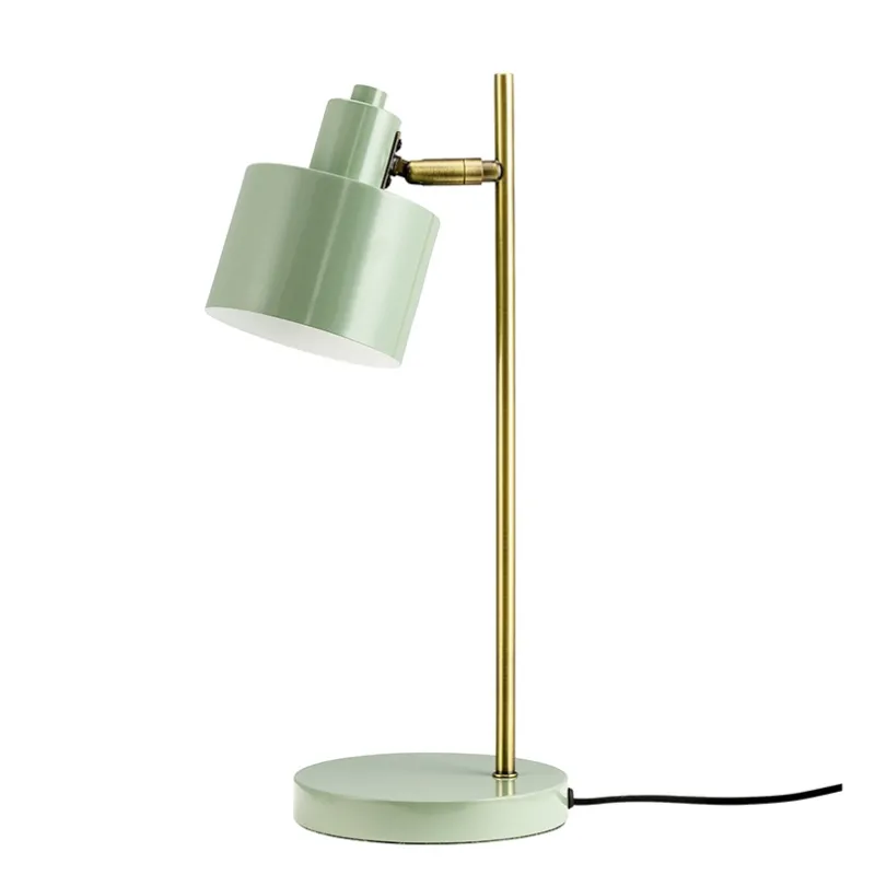 Ocean bordlampe, oliven/messing Skrivebordslamper|Lamper Til Sofabord