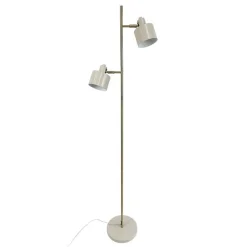 Outlet Ocean gulvlampe, beige/messing Messinglamper|Standerlamper