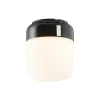 Clearance Ohm 140/170 loftlampe / væglampe, sort/mat opal Sorte Væglamper|Glas Lamper