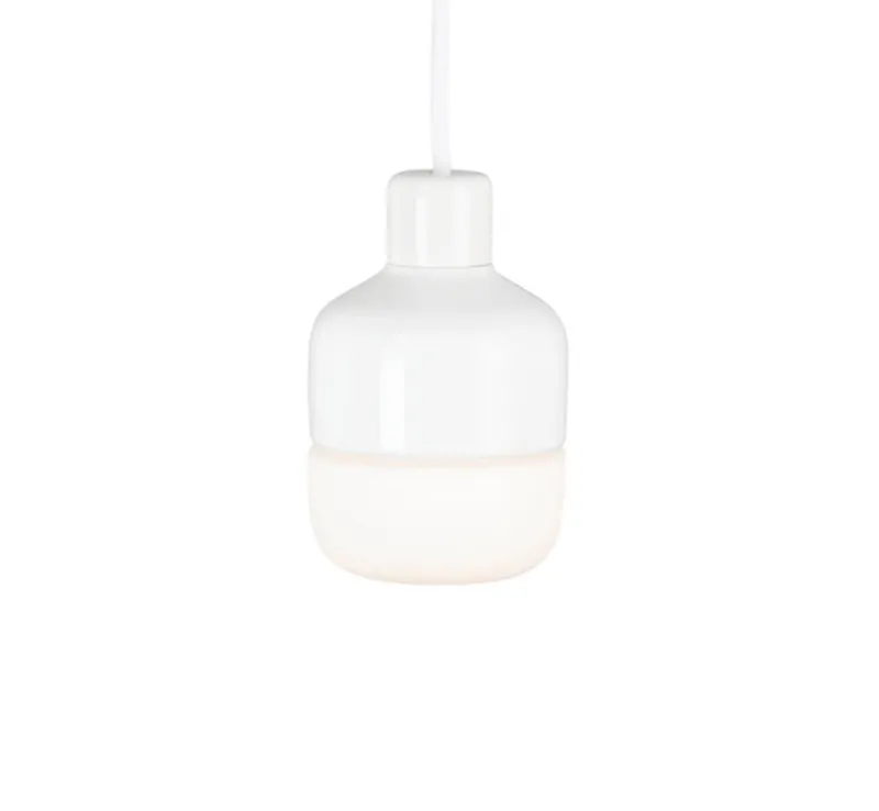 Hot Ohm 100/155 pendel, hvid/mat opal Hvide Lamper|Glas Lamper