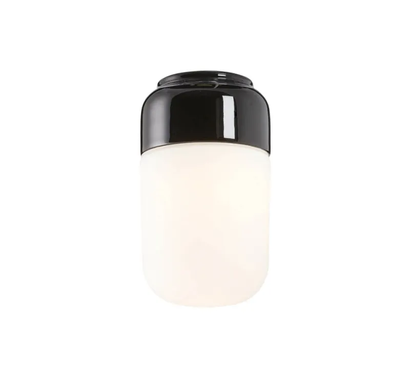 Hot Ohm 100/170 Sauna loftlampe / væglampe, sort/mat opal Sorte Væglamper|Glas Lamper