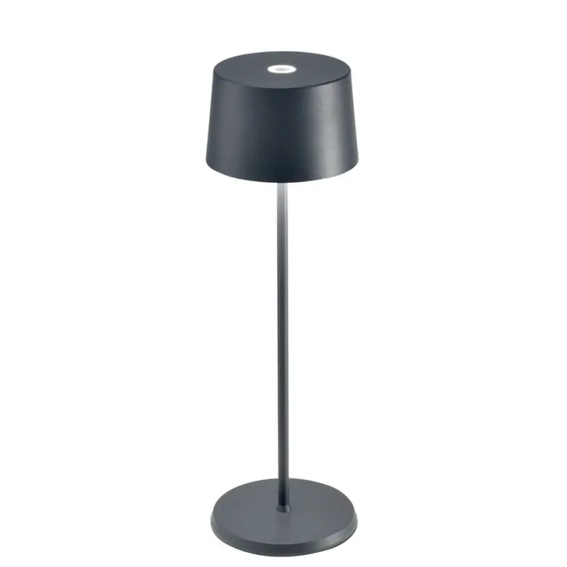 Online Olivia batterilampe / bordlampe, mørkegrå Transportable Lamper|Lamper Til Reol