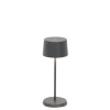Clearance Olivia micro batterilampe / bordlampe, mørkegrå Transportable Lamper|Lamper Til Sofabord