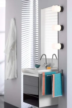 Clearance Opus 100/175 loftlampe / væglampe, grå Glas Lamper|Vådrumslamper