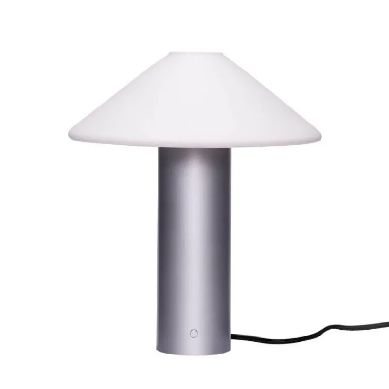 Discount Orbit bordlampe, metallic sølv Skrivebordslamper|Lamper Til Sofabord