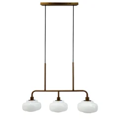 Best Ossett langbordspendel, opal/bronze Hvide Lamper|Glas Lamper