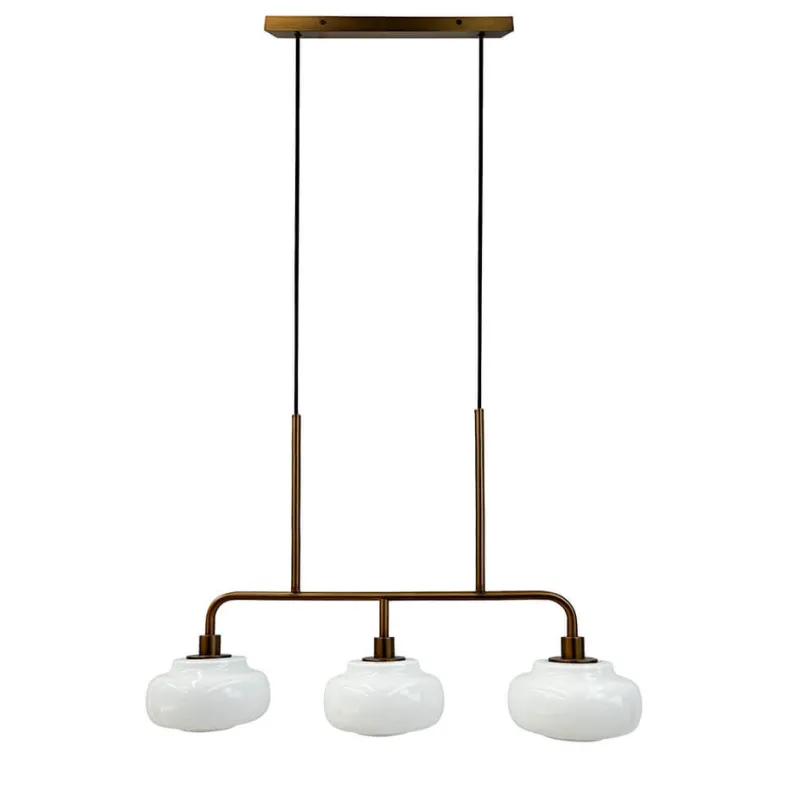 Best Ossett langbordspendel, opal/bronze Hvide Lamper|Glas Lamper