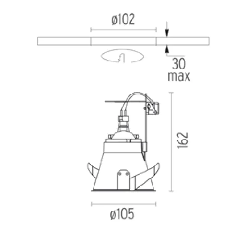 Online OUTLET: Easy Kap 105 fix, blå Spotlampe|Spots